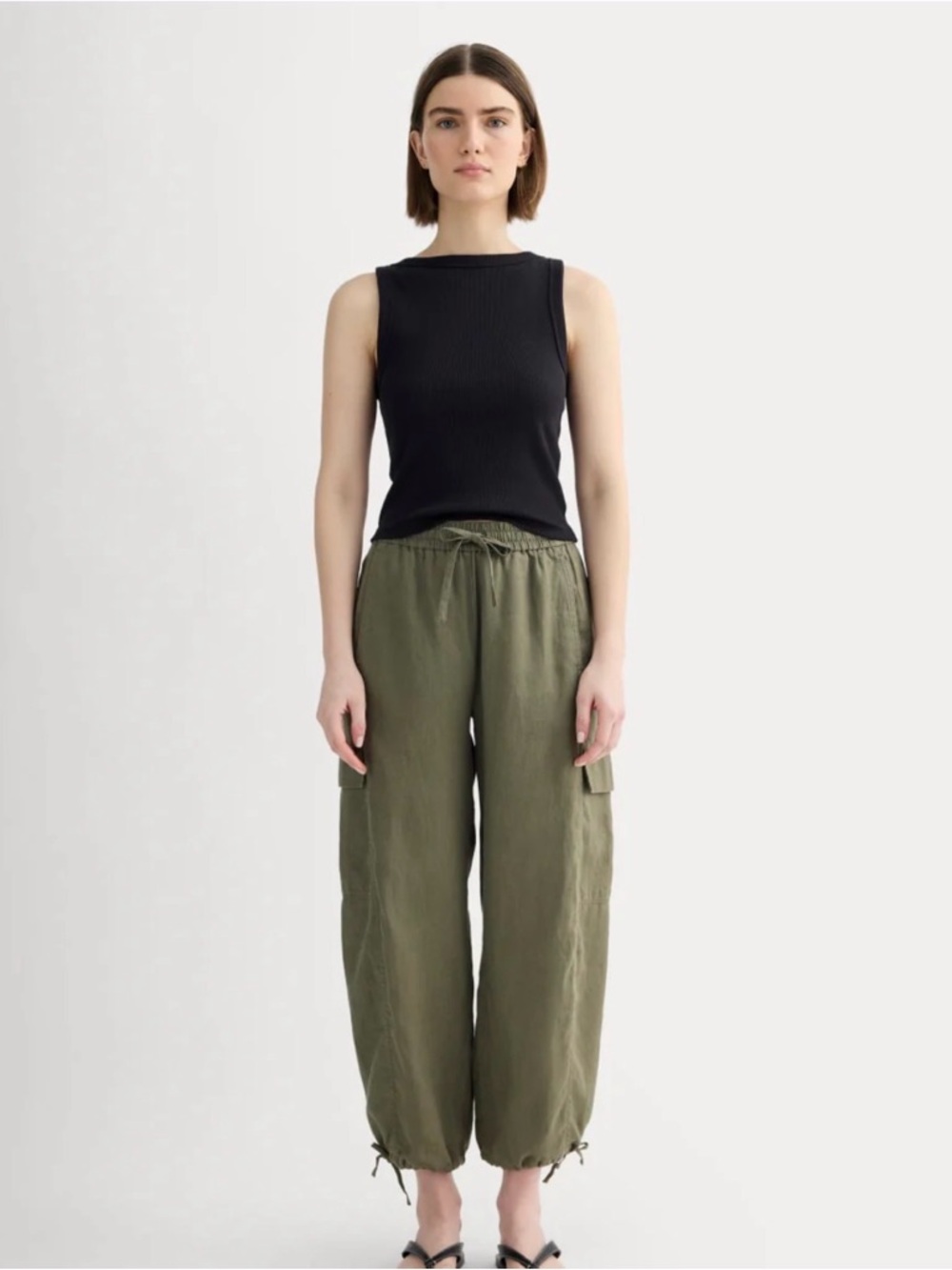 Everlane THE CARGO CURVE PANT IN LINEN